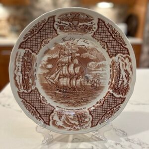 Brown Ironstone Dinner Plate - Fairwinds of Salem